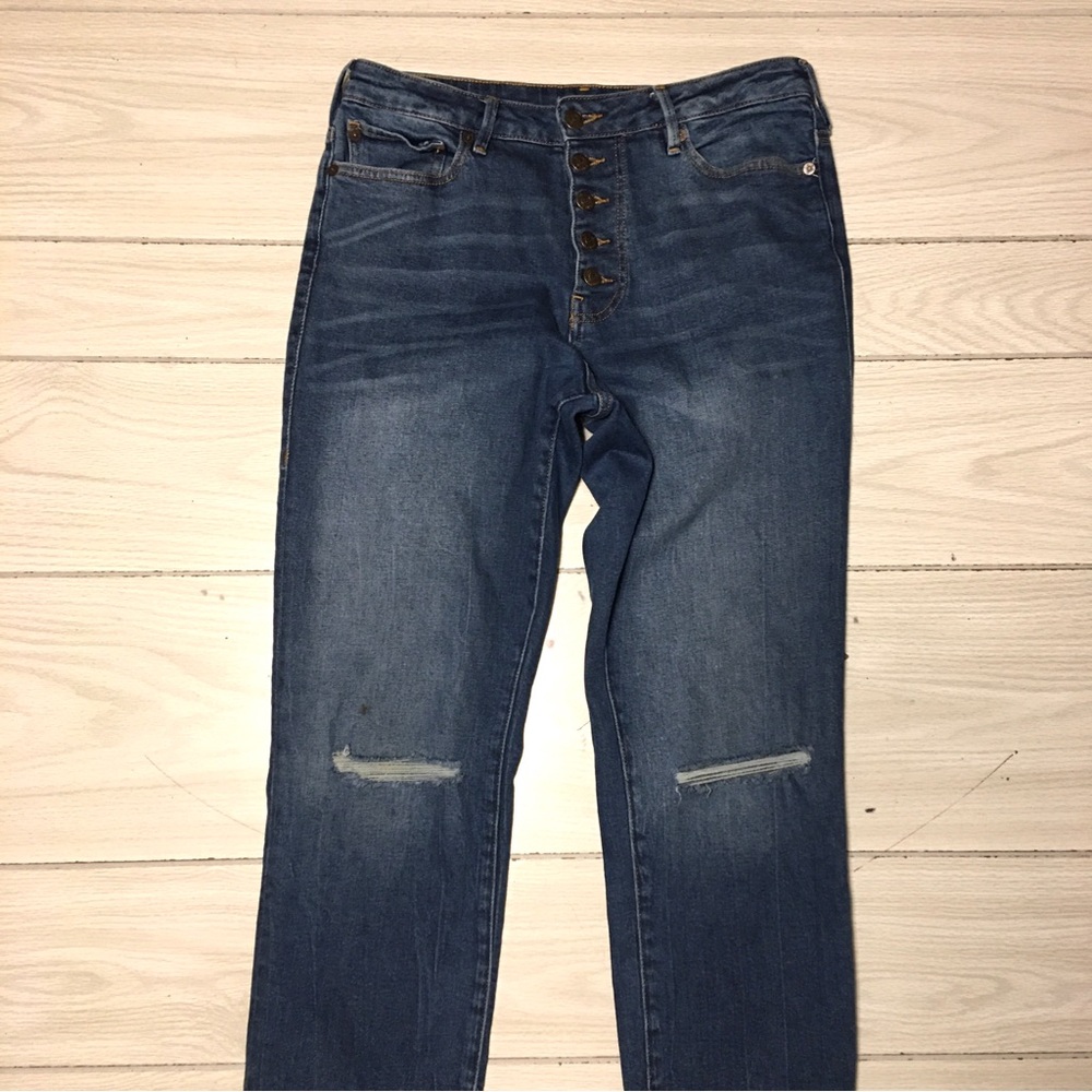 True Religion Starr High Rise Cropped Straight Jeans Women’s 31 Distress